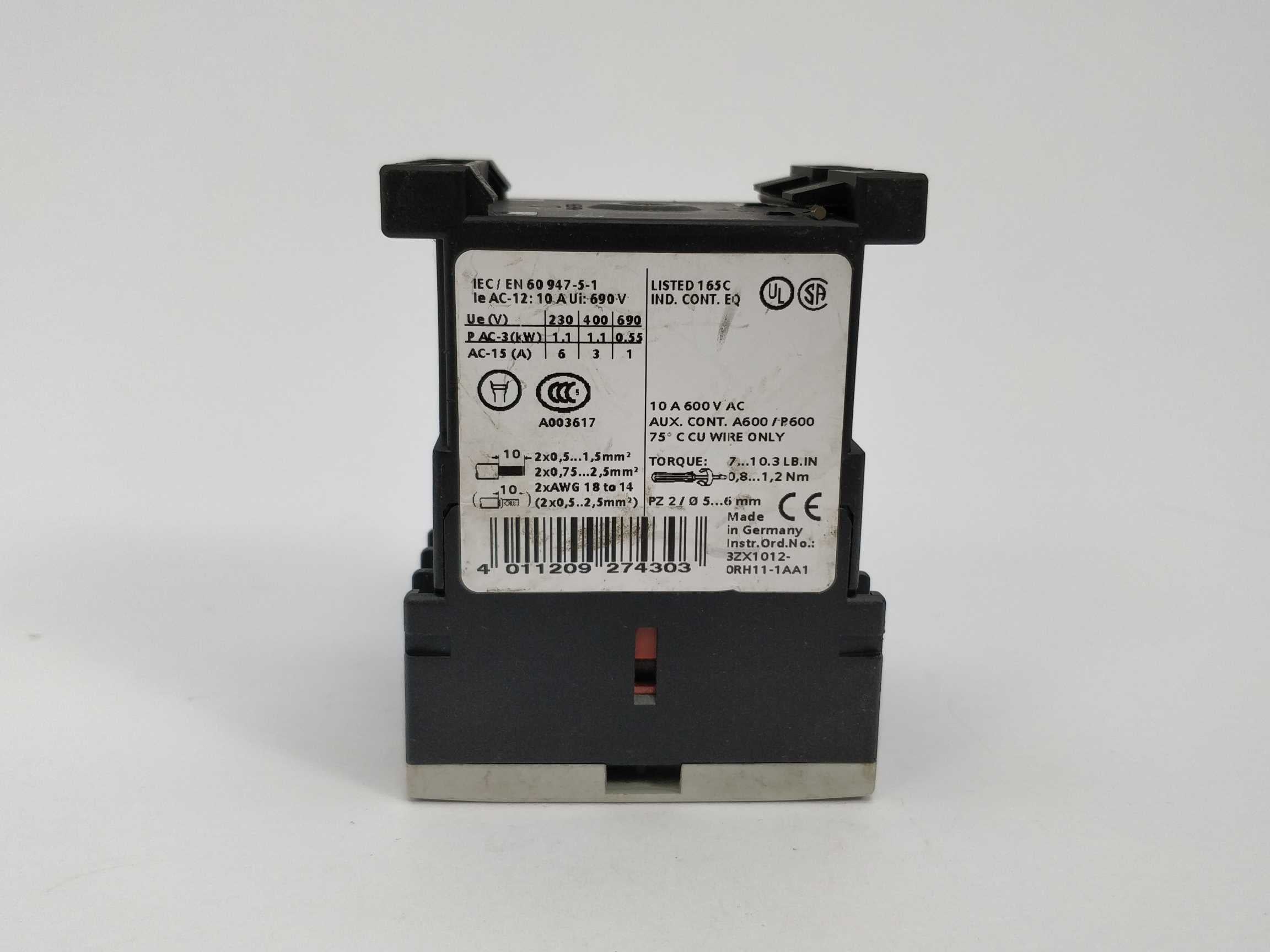 Siemens 3RH1122-1BB40 Contactor relay E05 Hot på udsalg