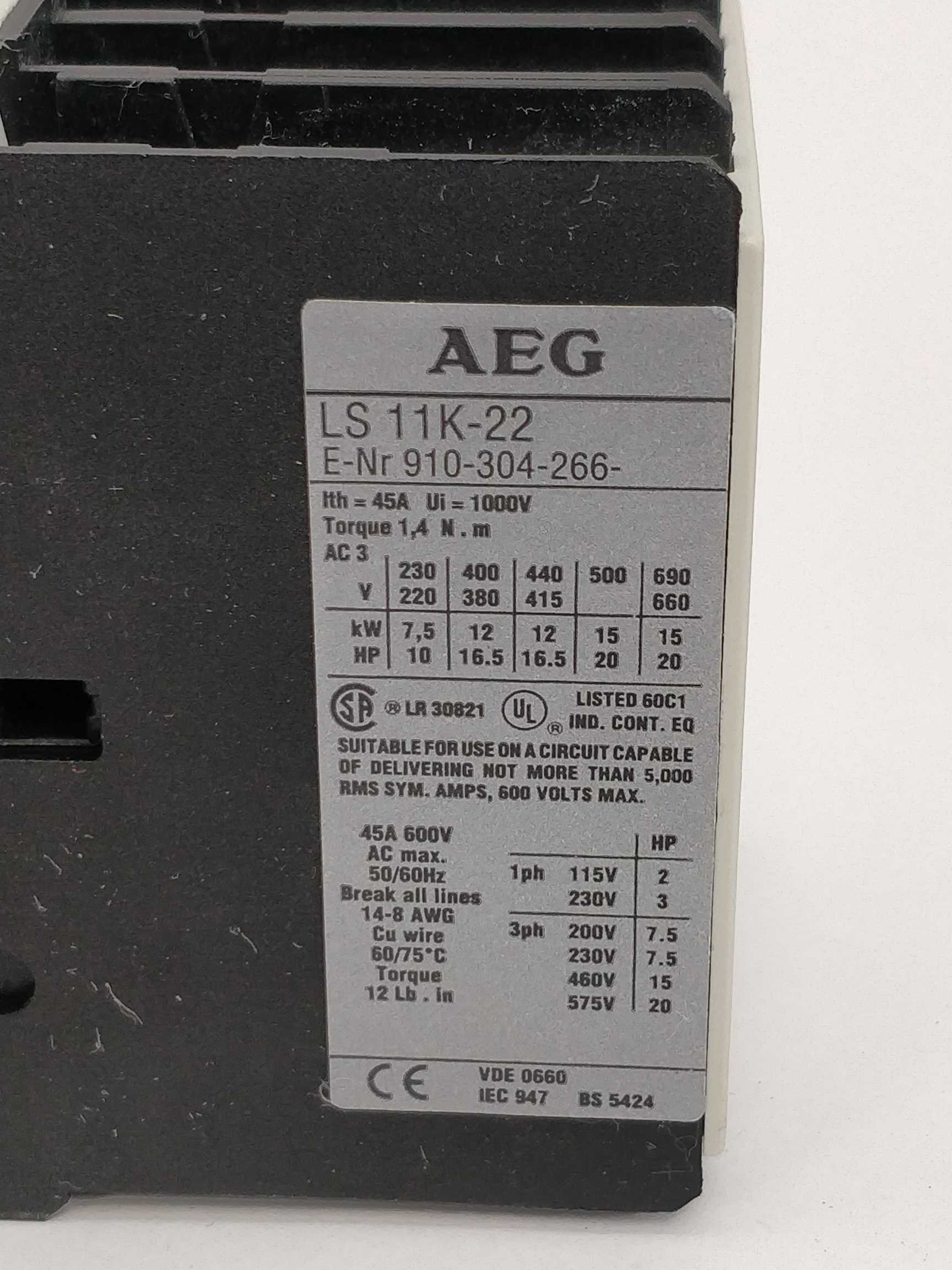 aeg-910-304-266-contactor-ls-11k-22-24v-coil_3.jpg AEG 910-304-266- Contactor LS 11K-22 24V coil