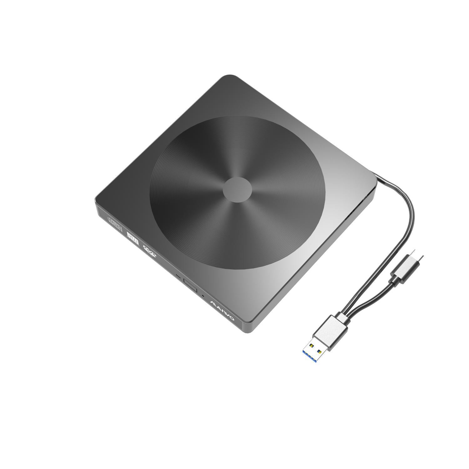 Maiwo Slim ekstern USB DVD/CD-afspiller både USB-C og USB-A Eksternt optisk drev Levere