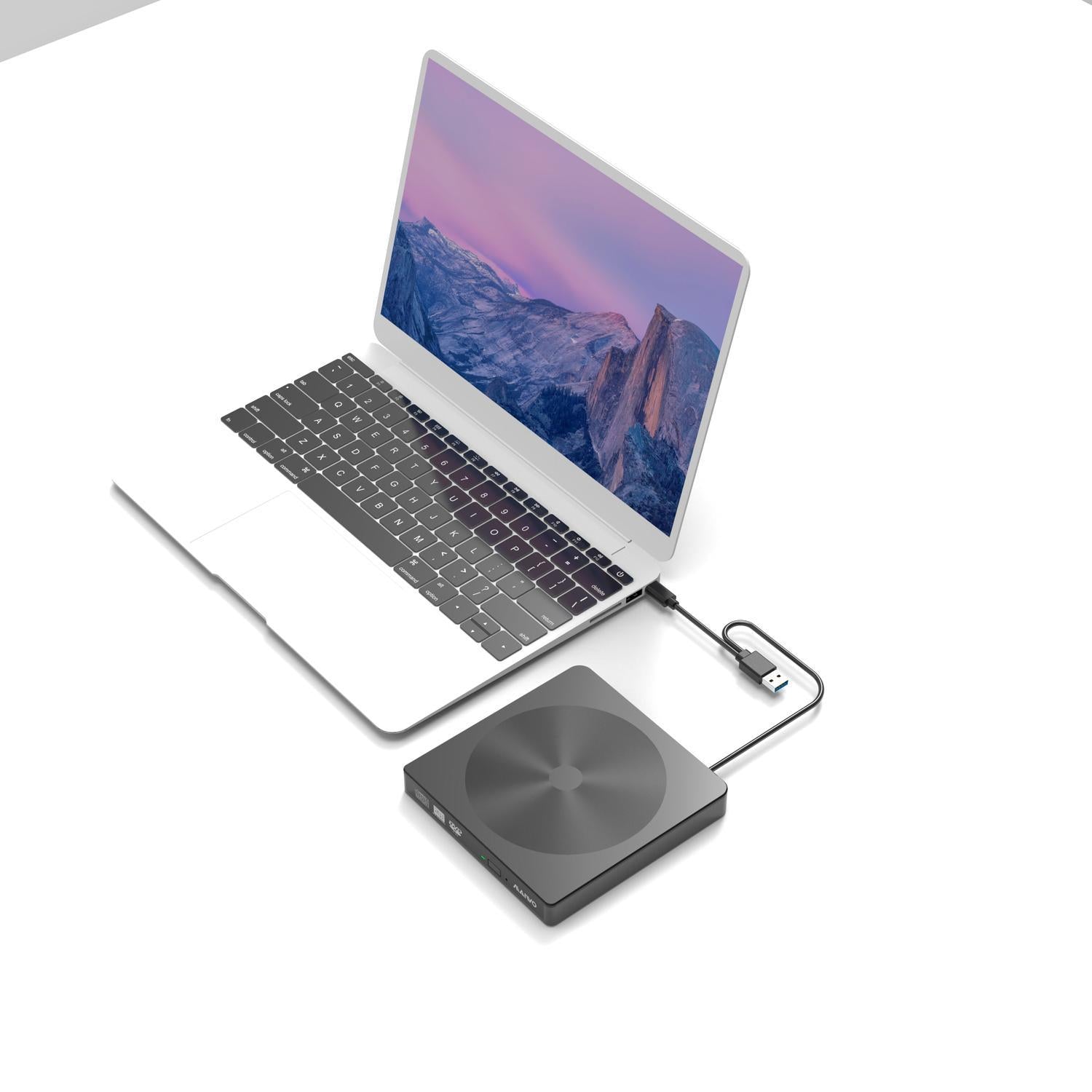 Maiwo Slim ekstern USB DVD/CD-afspiller både USB-C og USB-A Eksternt optisk drev Levere