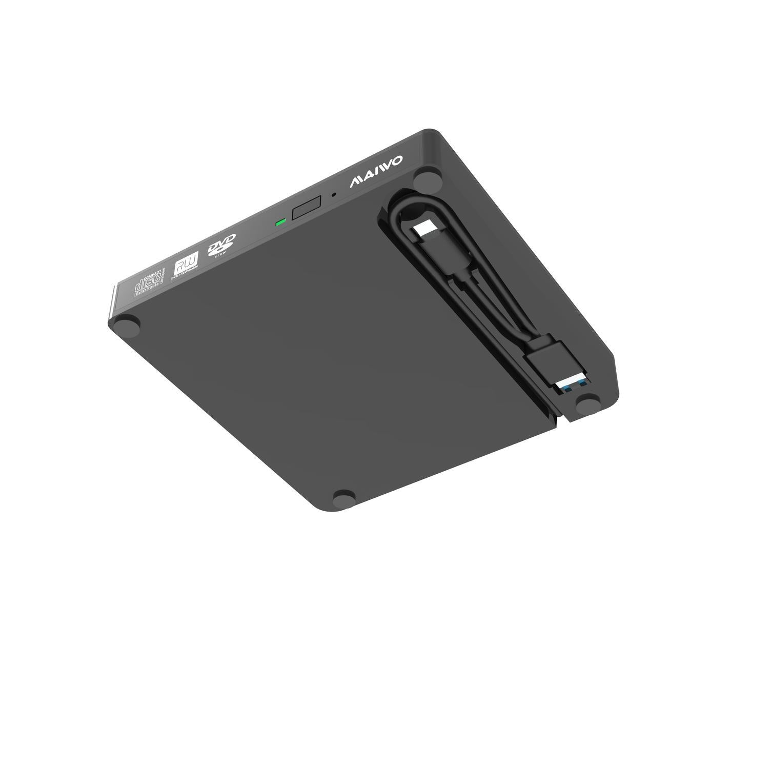 Maiwo Slim ekstern USB DVD/CD-afspiller både USB-C og USB-A Eksternt optisk drev Levere