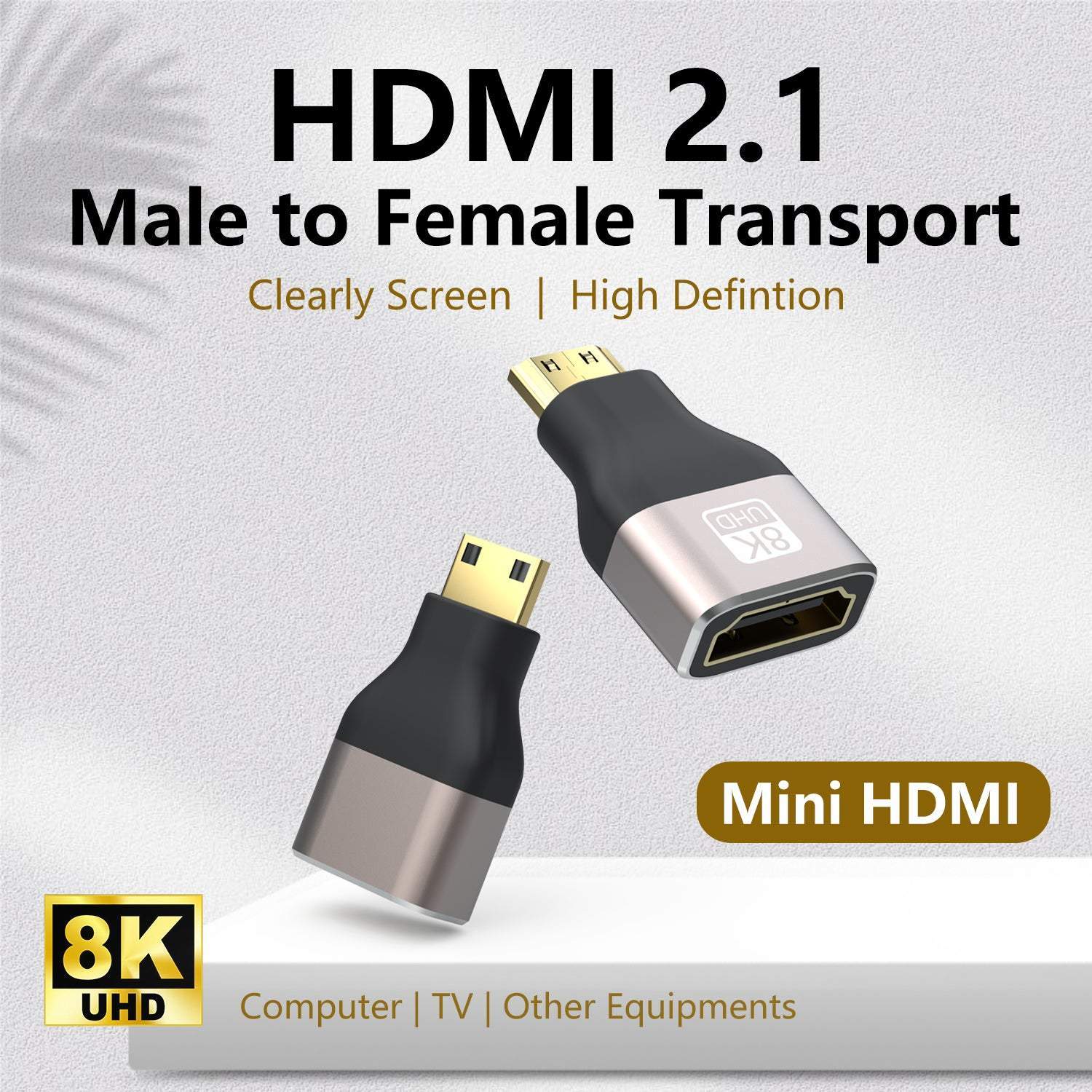 NÖRDIC HDMI 8K Adapter HDMI hun til Mini HDMI han på udsalg