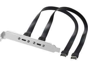 NÖRDIC USB3.1 frontpaneladapter 2xType E til 2xType C 50cm Mode