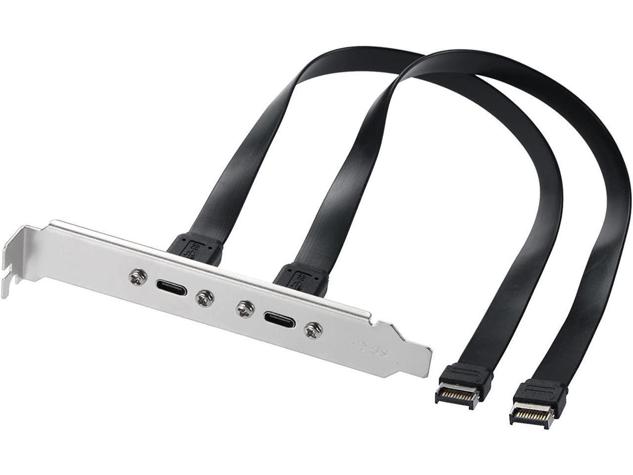 NÖRDIC USB3.1 frontpaneladapter 2xType E til 2xType C 50cm Mode