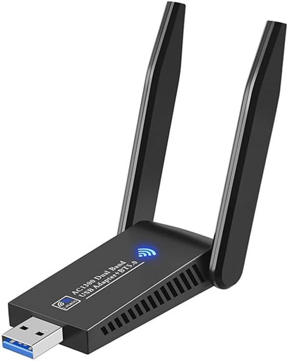 NÖRDIC WIFI6 Bluetooth 5.0 trådløs USB 3.0 adapter Dual Band 2.4/5.8GHz 1300Mbps Mode